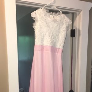 White and pink Lacey dress